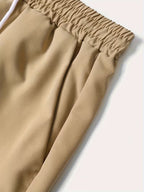 2pc - Hawaiian Shirt and Khaki Trunks - Beige Palm Coast Camp Shirt