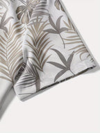 2pc - Hawaiian Shirt and Khaki Trunks - Beige Palm Coast Camp Shirt