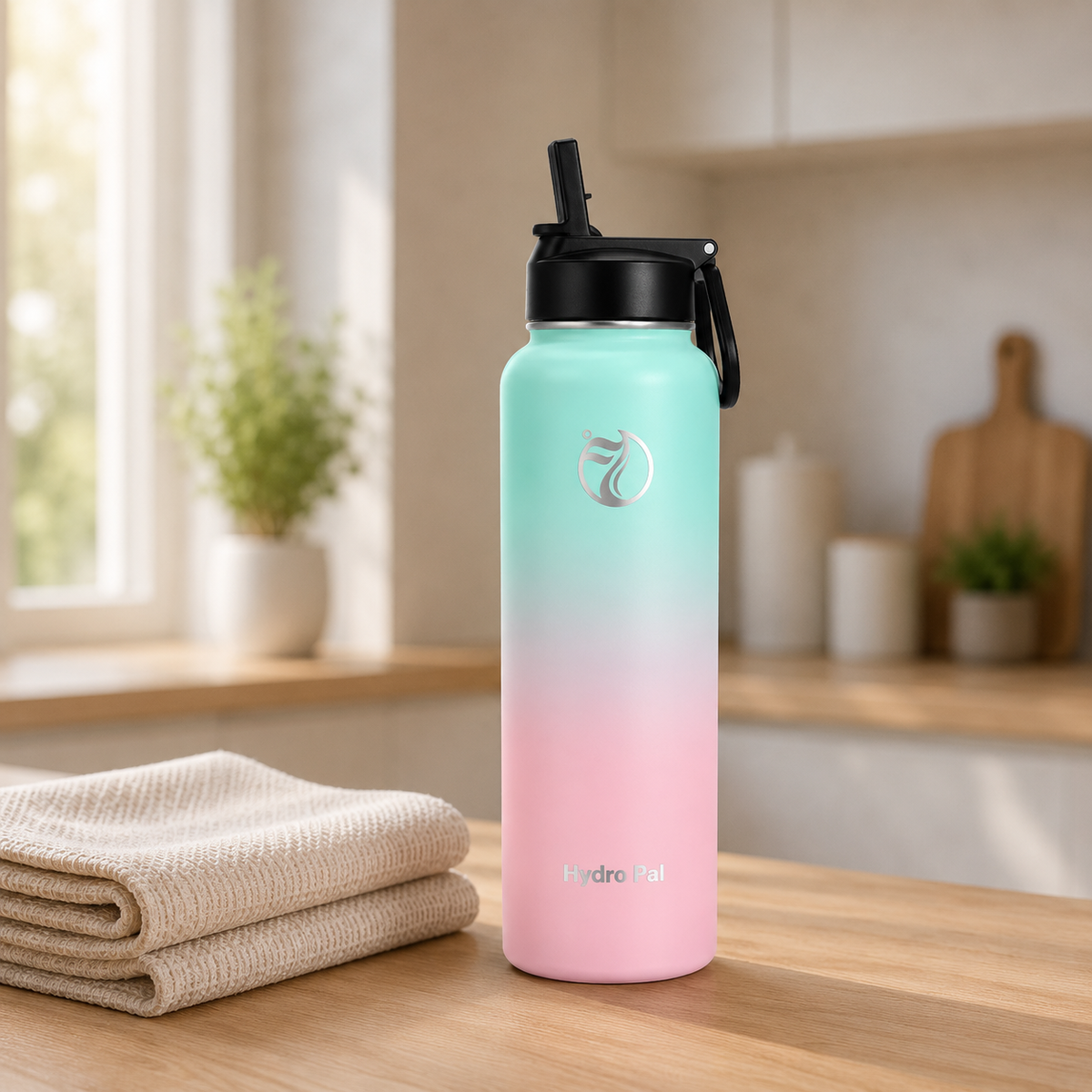40oz insulated water bottle, Bubble, lifestyle