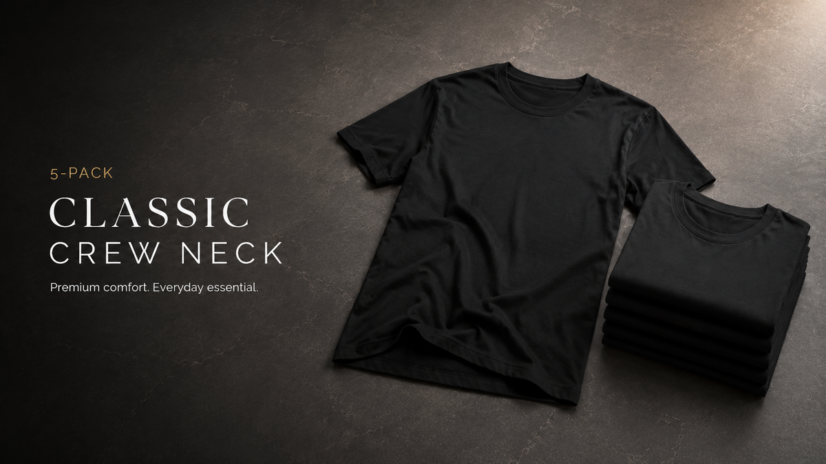 Simple Black Crew Necks