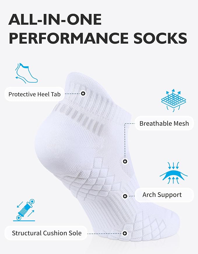Cushioned Ankle Socks (6-pack)