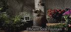 38.2" Tall Solar Water Fountain Outdoor Garden, 4 Tiers Modern Cascading Bowls And Stacked Stones Solar Powered Fountains with LED Lights for Garden, Patio, Deck, Porch, Backyard, Lawns