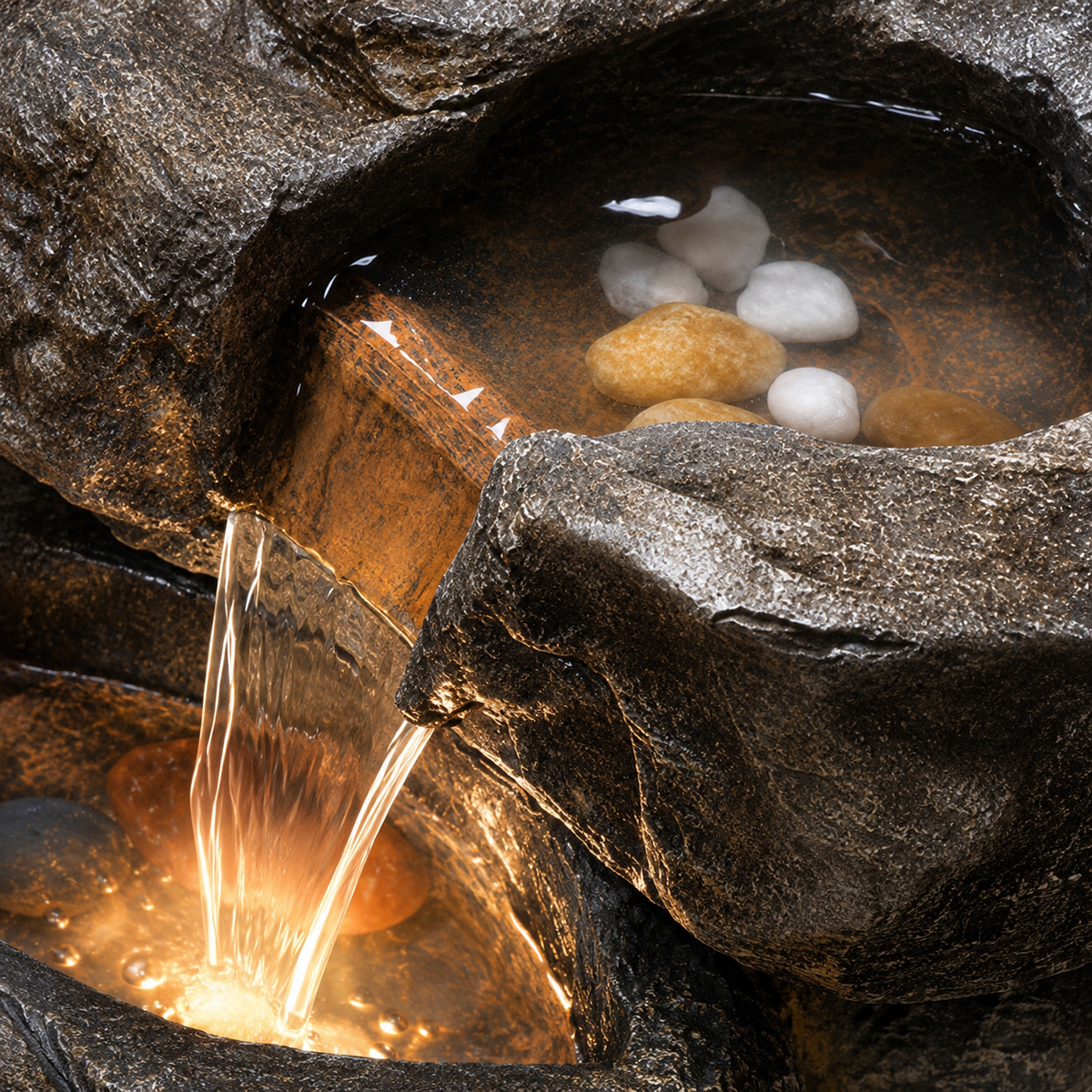 Solar Faux Rock Fountain